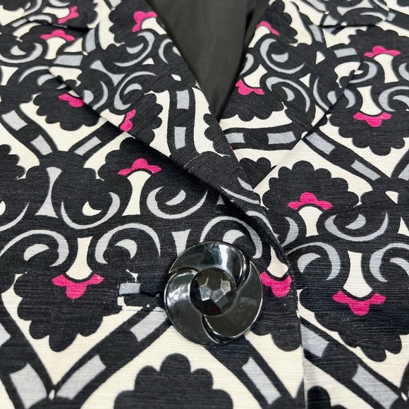 SILKLAND Women's Mid Century Modern 3/4 Sleeve 100% Silk Blazer Size Small - Picture 6 of 13